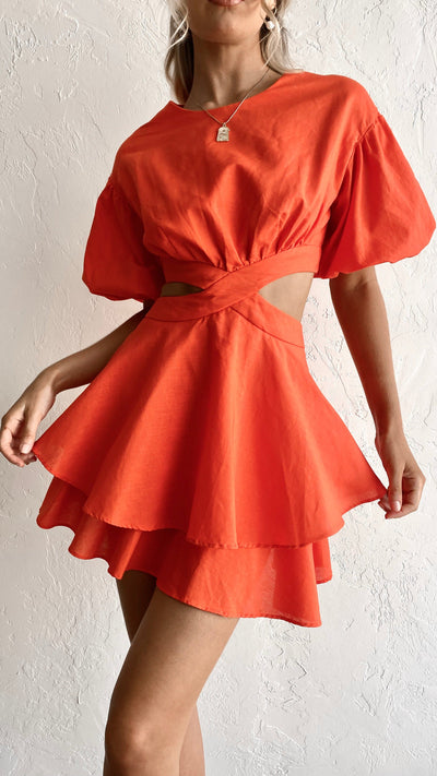 Arabella Mini Dress - Orange - Buy ...